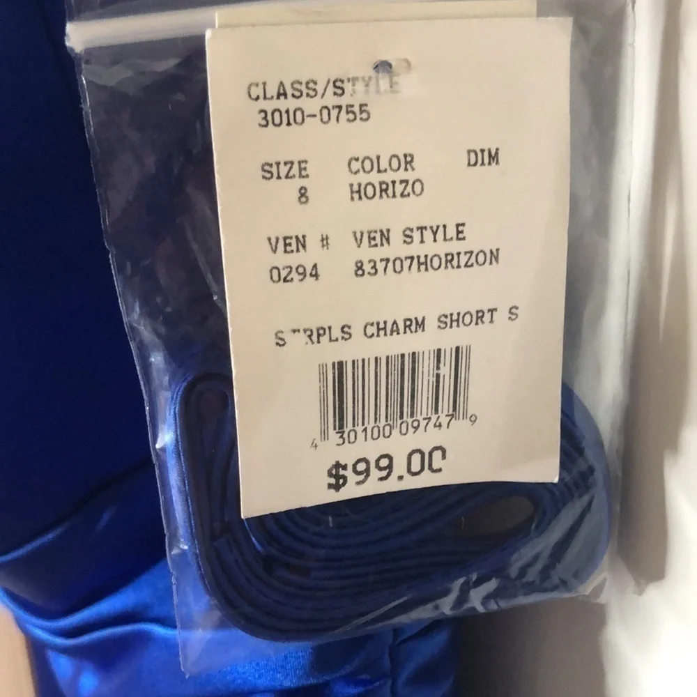 Nwt David’s Bridal Women’s blue Strapless dress size 8